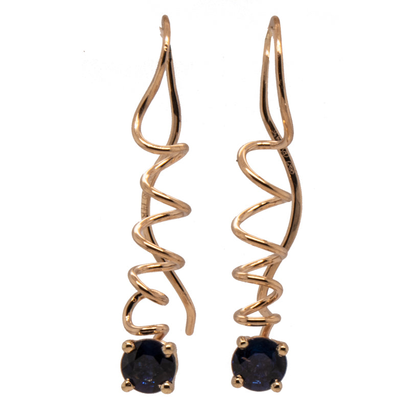Blue Sapphire French Wire Earrings