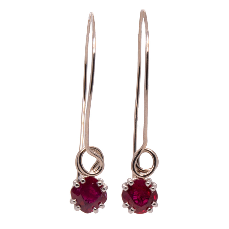 Ruby French Wire Earrings