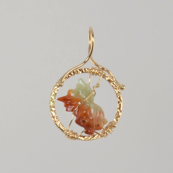 &quot;Aquarium&quot; Jade Fish Pendant