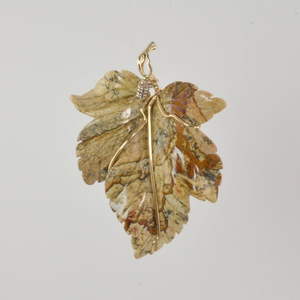 &quot;Landscape Flow&quot; Leaf Pendant