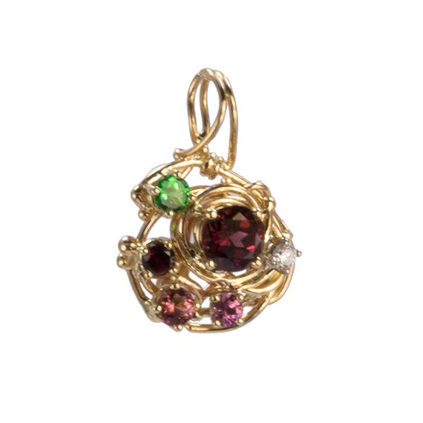 &quot;Nestled&quot; Garnet Pendant