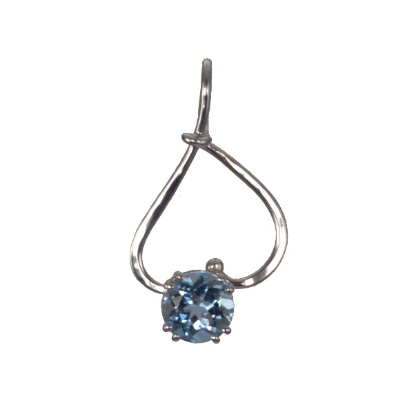 &quot;Blue Topaz in a Pear Tree&quot; Pendant