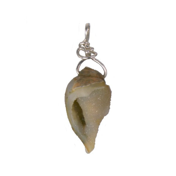 &quot;Crystal Cave&quot; Druse Shell Pendant