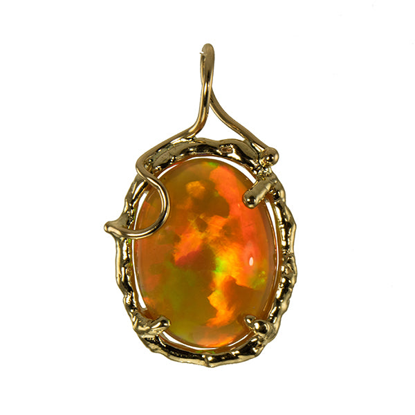 &quot;Molten Fire&quot; Ethiopian Opal Pendant