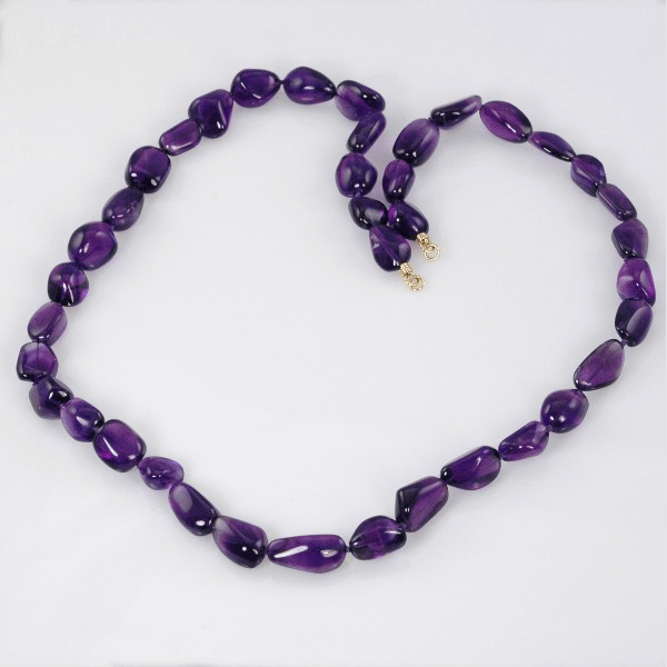 &quot;Melting Ice&quot; Nugget Amethyst Necklace