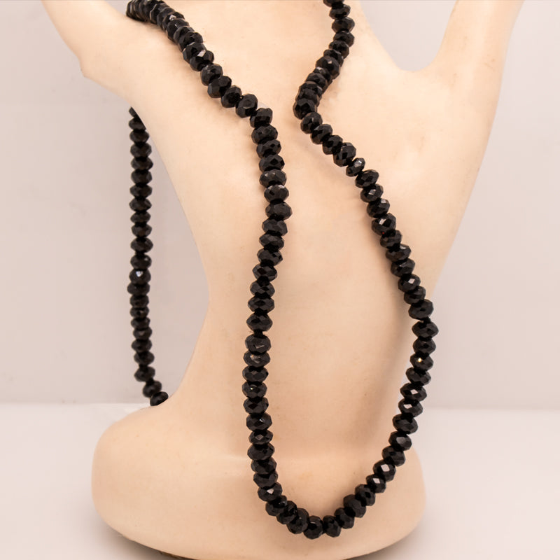 Black Spinel Micro Bead Necklace