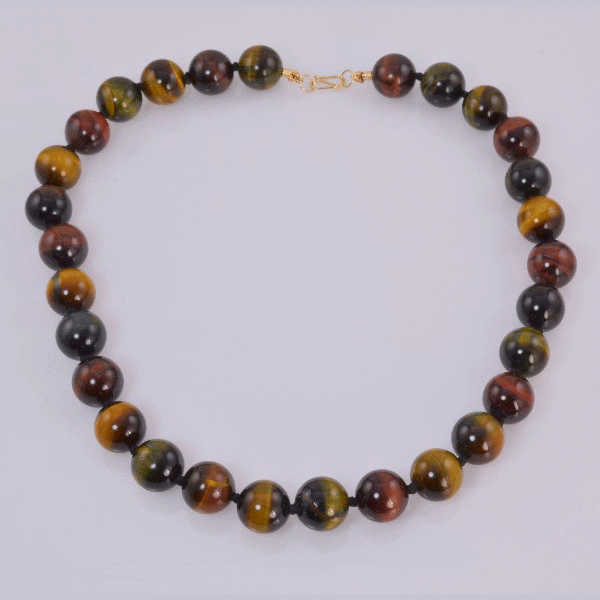&quot;Planetoid&quot; Tiger Eye Necklace