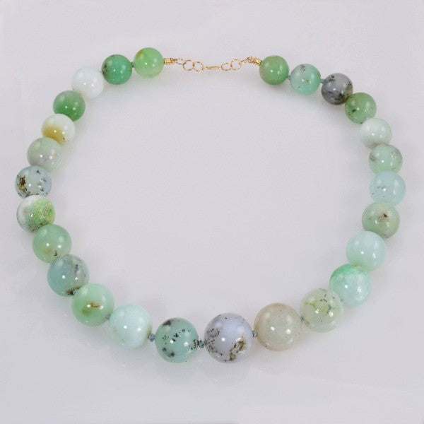 &quot;Clouds of Green&quot; Chrysoprase Necklace