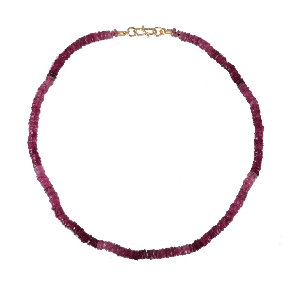 &quot;Rubellite Slippers&quot; Tourmaline Necklace