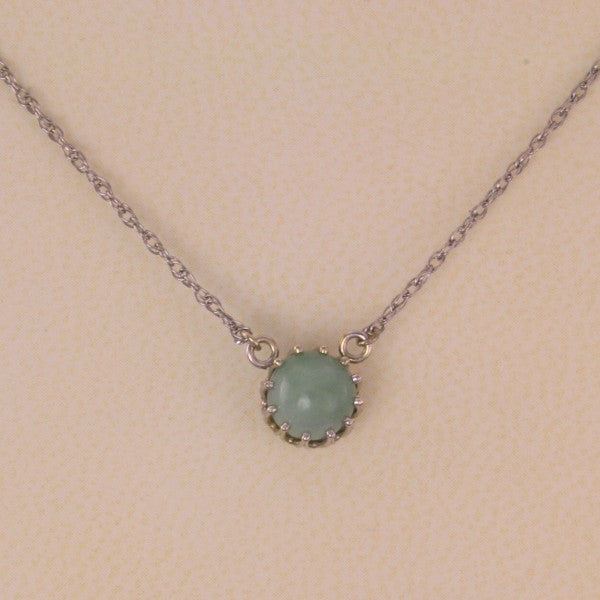 &quot;Sage Jade with Chain&quot; Necklace