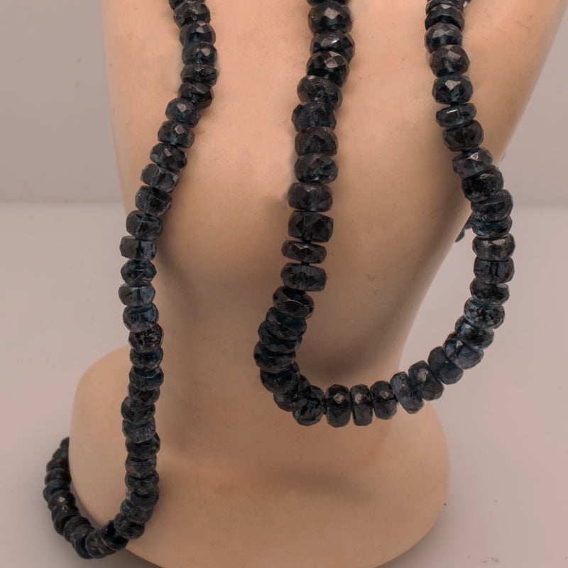Kyanite Rondelle Bead Necklace