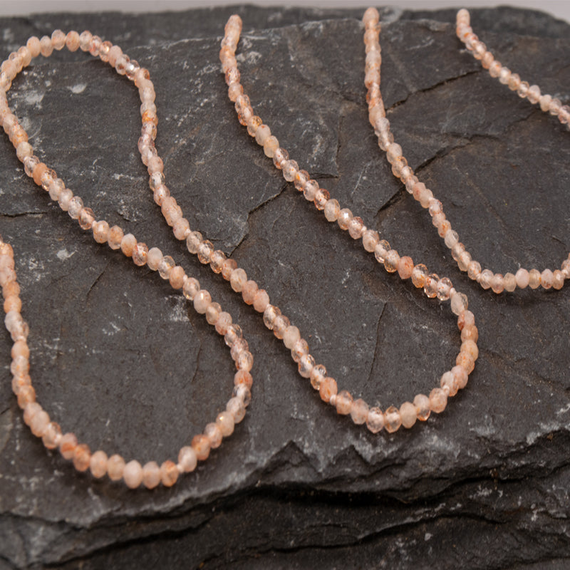 Sunstone Micro Bead Necklace