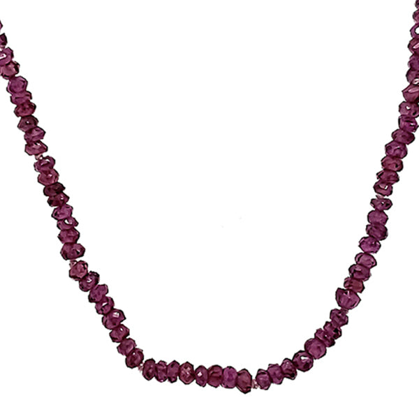 Purple Garnet Bead Necklace