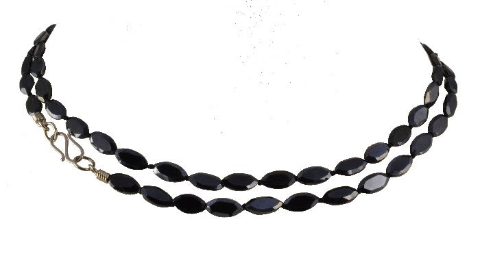 &quot;Marquise&quot; Black Spinel Necklace