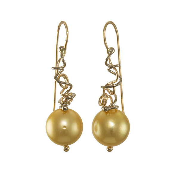 &quot;Golden Treasures&quot; South Sea Pearl Earrings