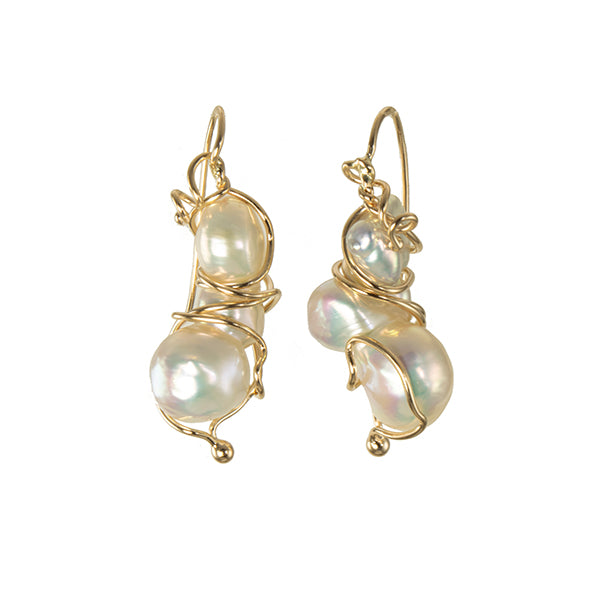 &quot;Cocoons&quot; Pearl Earrings