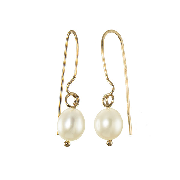 &quot;Glowing Curves&quot; Freshwater Pearl Earrings
