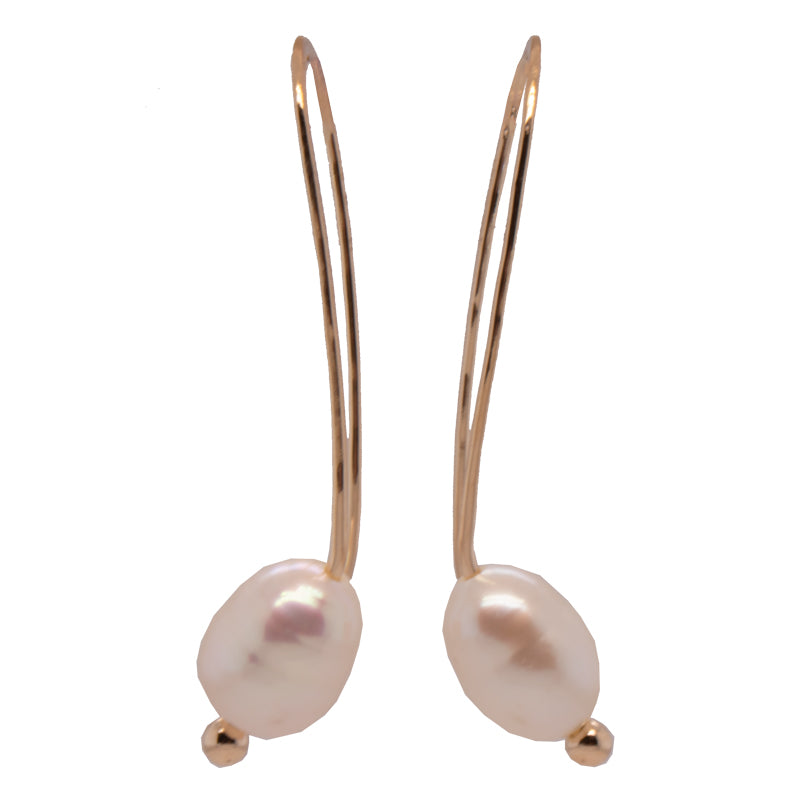 Chinese Fresh Water Pearl French Wire Earrings
