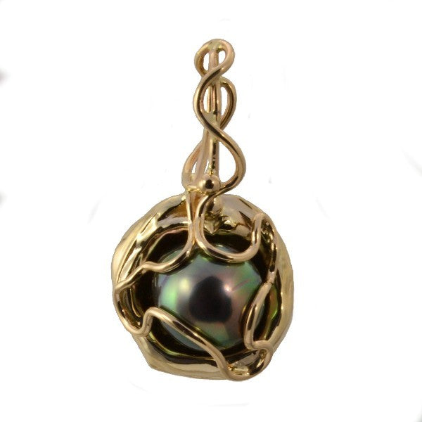 &quot;Nested&quot; Tahitian Pearl Pendant