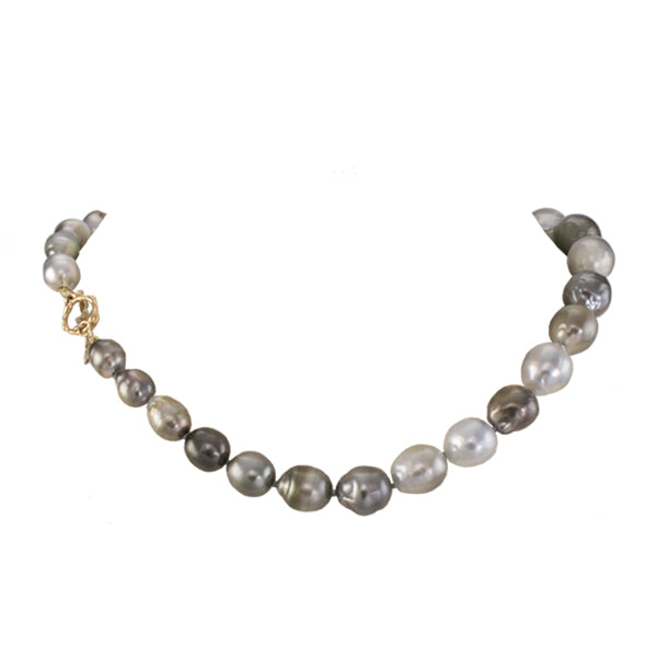 Silver Gray Tahitian Pearl Necklace