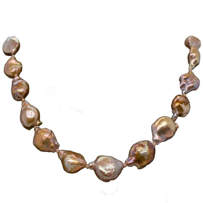 Bronze/Khaki Pearl Necklace