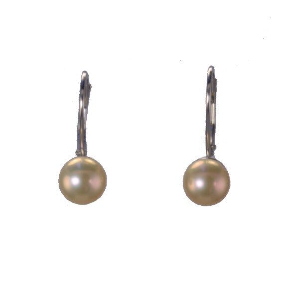 Pearl leverback earrings