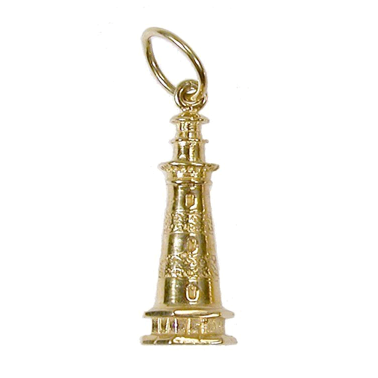 Bodie Island Lighthouse Gold Charm
