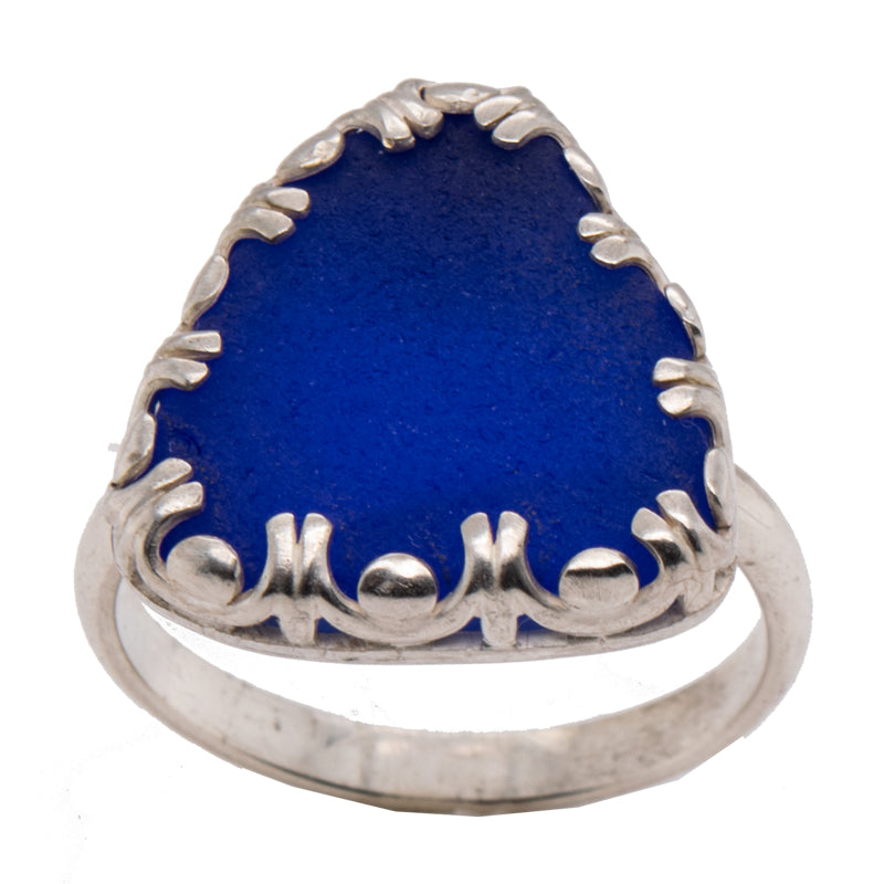 Sea Glass Decorative Bezel Ring